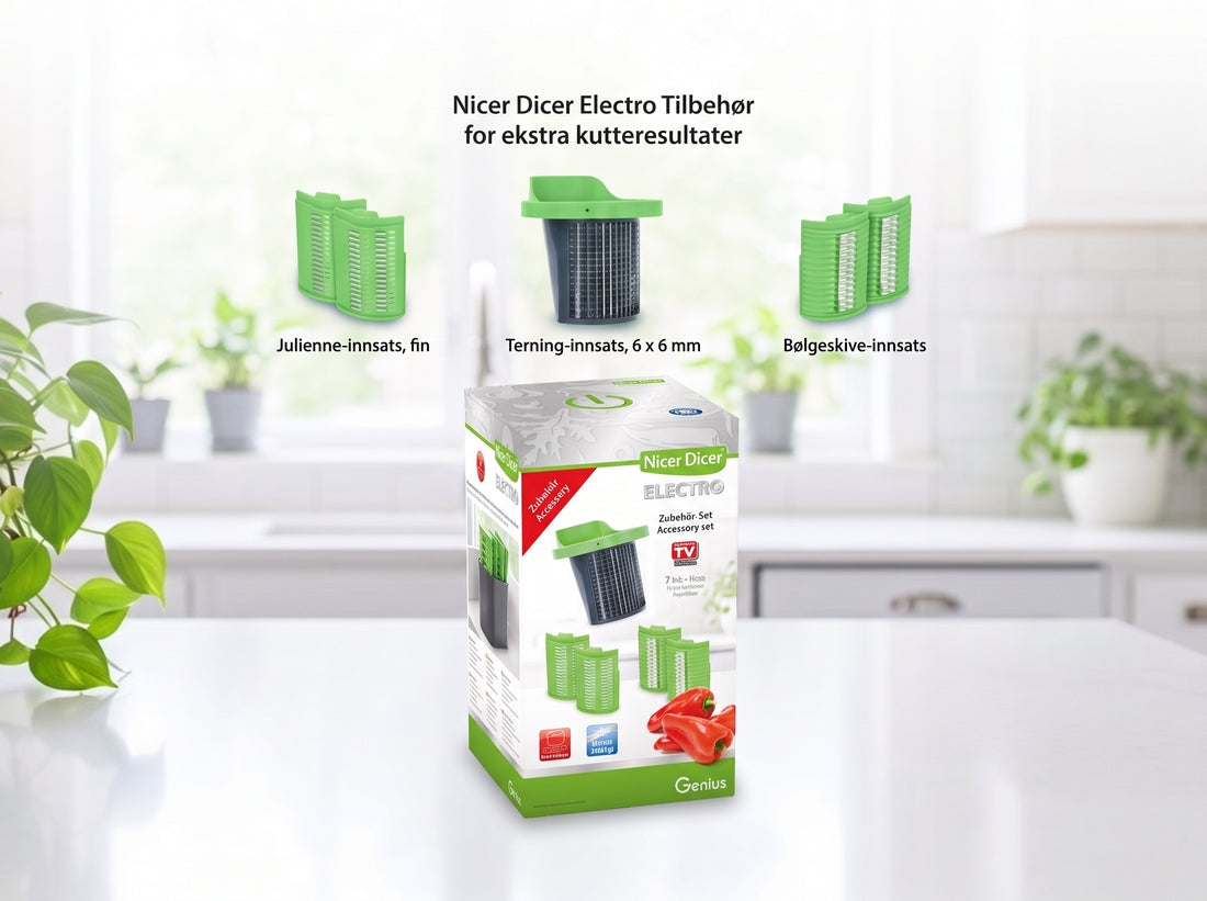 Ekstra Tilbehørssett til Nicer Dicer Electro – 7 deler